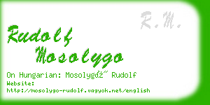 rudolf mosolygo business card